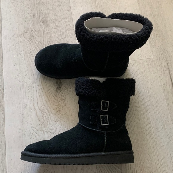Koolaburra By Ugg Sulana Short Womens Insulated Winter Snow Boots Size 8 Black - Picture 1 of 11